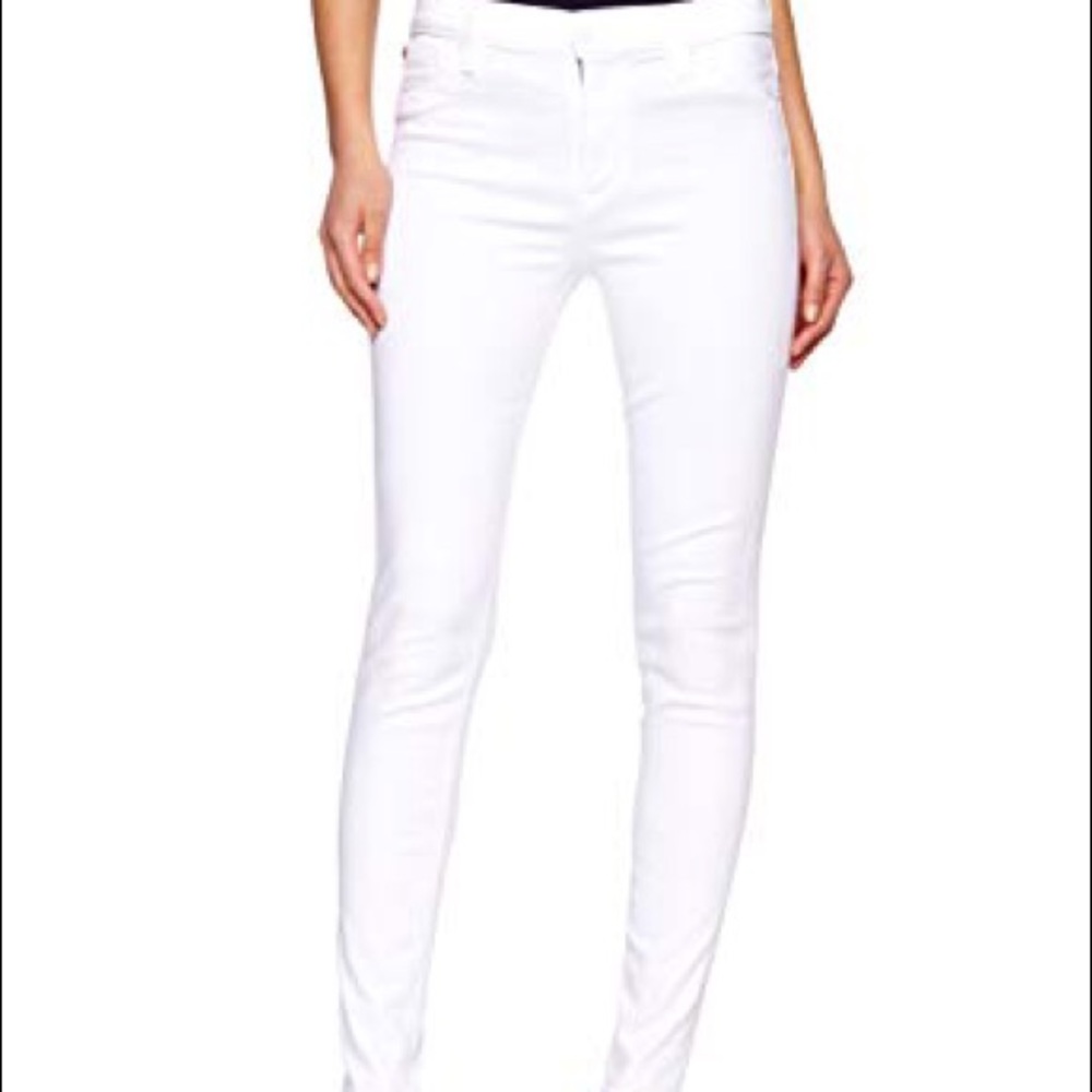 Hudson cropped white jeans